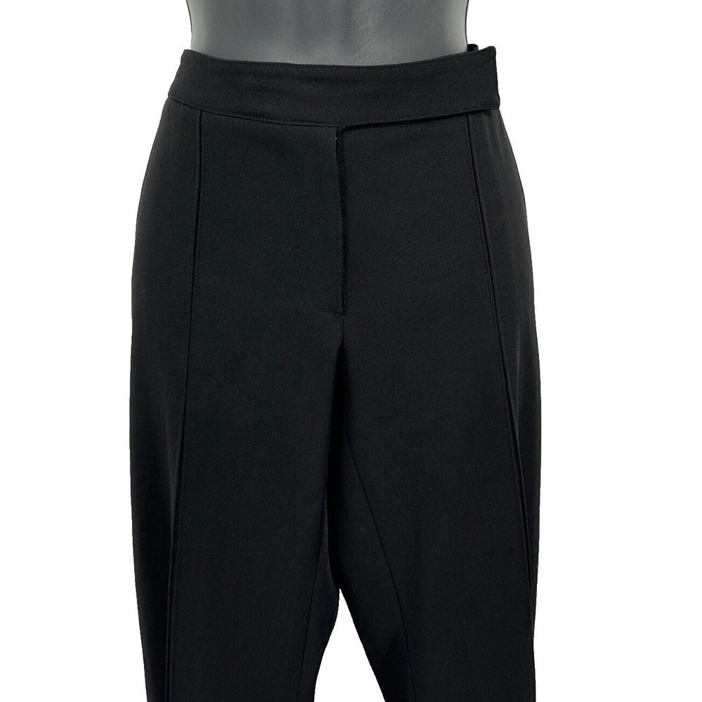 Cache Womens Modern Front Seam Straight Leg Dress Pants Size 4 Black Knit - Picture 3 of 10